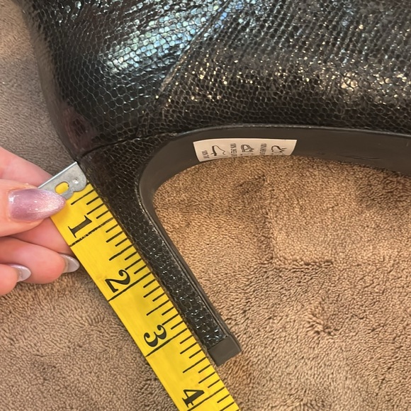 ALLSAINTS Glitter Black Leather Orlana Sz 41 - Picture 12 of 13